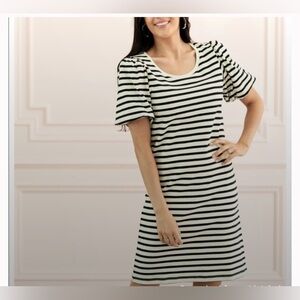 Rachel Parcel black and white striped dress